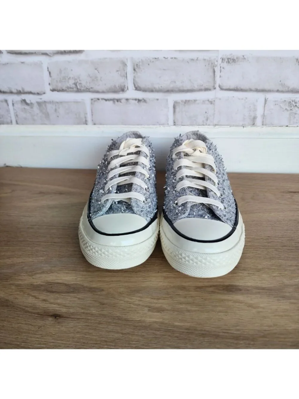 ⭐Converse Chuck 70 Metallic Tweed Low Size 7 Men's Shoes Sneaker Silver A14443C
